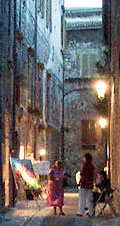 evening street scene
