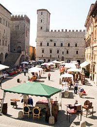 Market Day in Piazza del Popolo -Todi